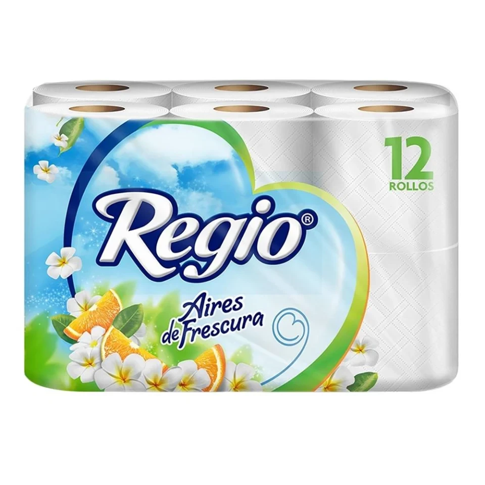 Papel higienico Regio aires de frescura 12 rollos