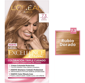 Tinte para cabello L'Oréal Imédia Excellence creme 7.3 rubio dorado