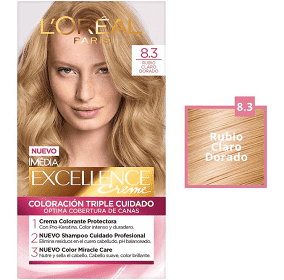 Tinte para cabello L'Oréal Imédia Excellence creme 8.3 rubio claro dorado