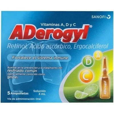 Aderogyl Solución Oral en Ampolletas de 3ml, 5 piezas