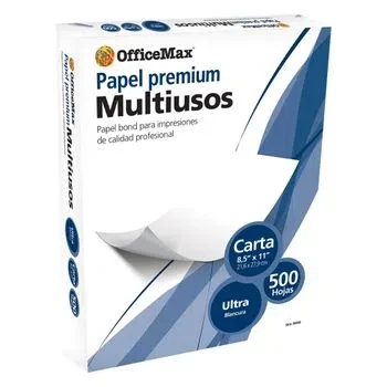 Paquete de Hojas Tamaño Carta OfficeMax Premium Ultra Blancura 500 hojas