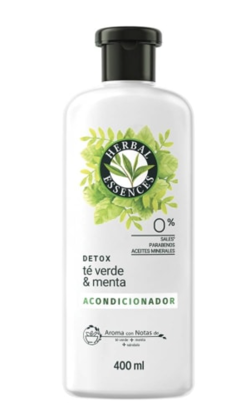 Acondicionador Herbal Essences detox té verde & menta 400 ml