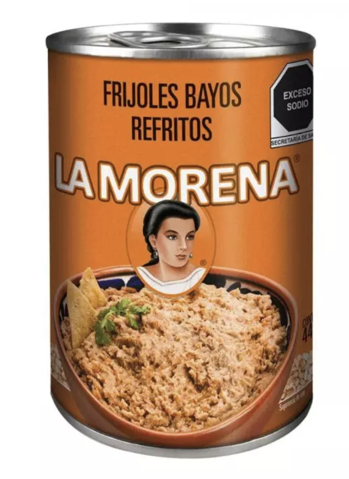 Frijoles Bayos Refritos La Morena 440 Gr