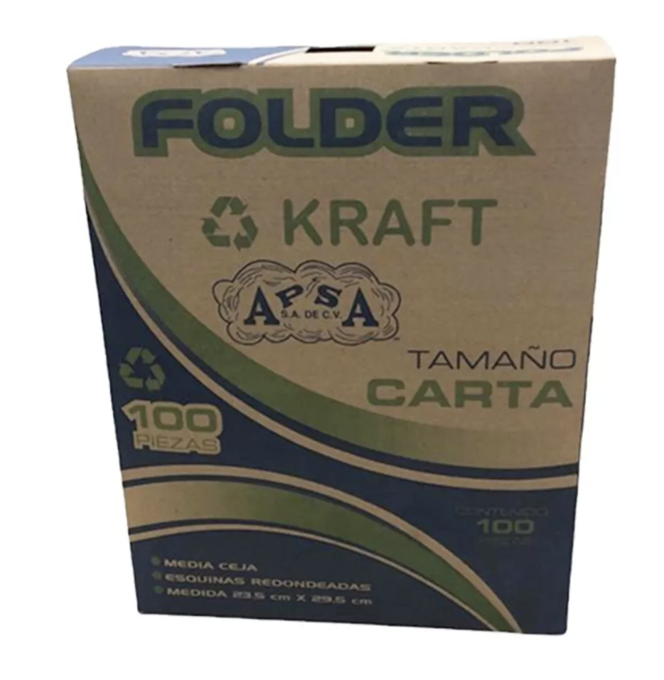 Folder Carta Kraft Marca Apsa