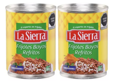 Pack de 2 Frijoles Refritos Bayos La Sierra 580 Gr