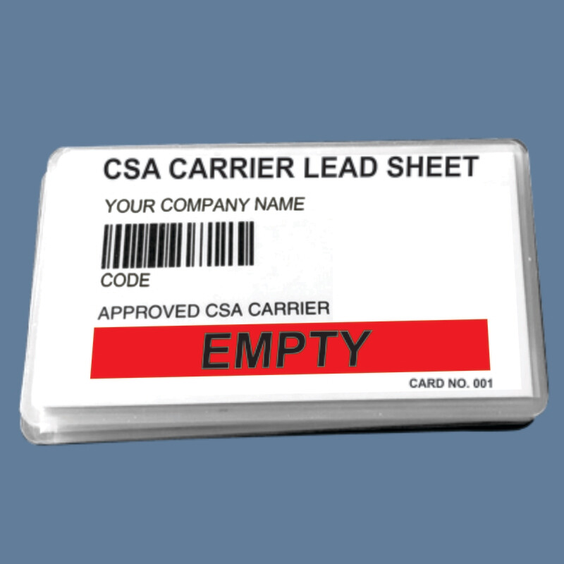 CSA CARD (EMPTY )