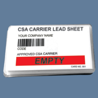 CSA CARD  (EMPTY )