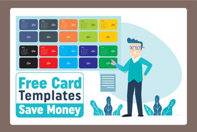 Option 2. Choose from FREE templates- Save money ( Double sided 16 point Velvet same day business cards)