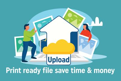 Option 3. UPLOAD print ready file - Save time &amp; money ( Double sided 14 point Low cost business cards)