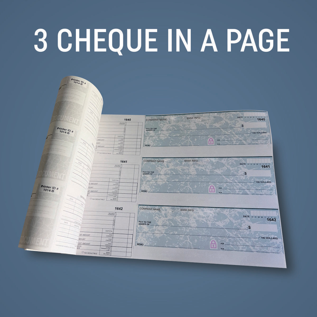 HAND WRITTEN BUSINESS CHEQUES - SAME DAY
