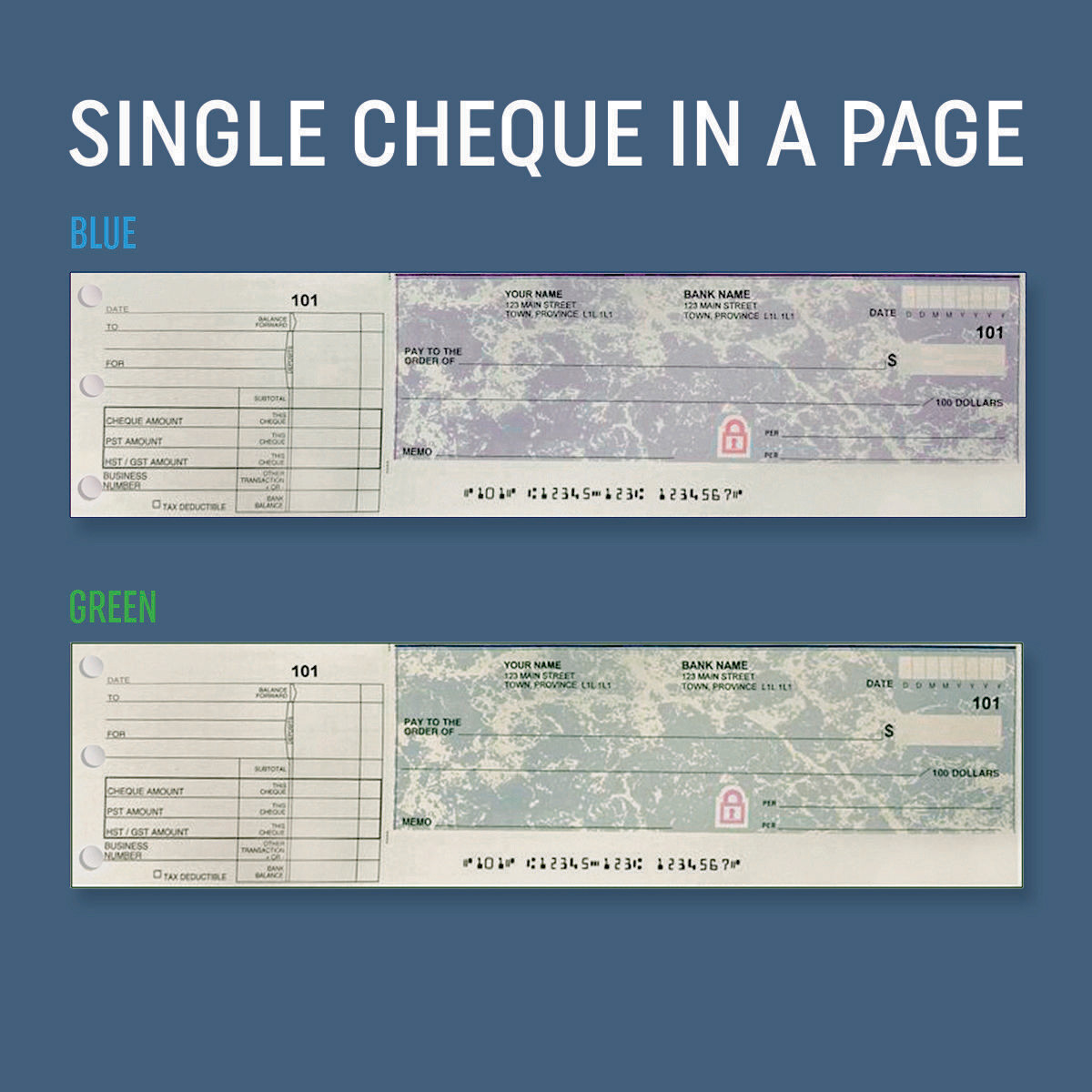 HAND WRITTEN BUSINESS CHEQUES - SAME DAY
