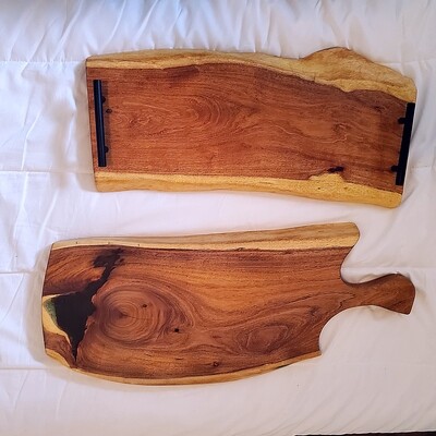 Live edge Mesquite charcuterie boards