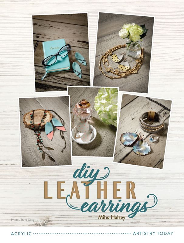DIY Leather Earrings - Miho Halsey