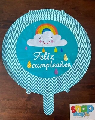 Globo redondo Nubes y Arcoíris 