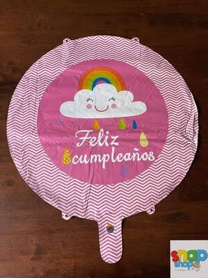 Globo redondo Nubes y Arcoíris 