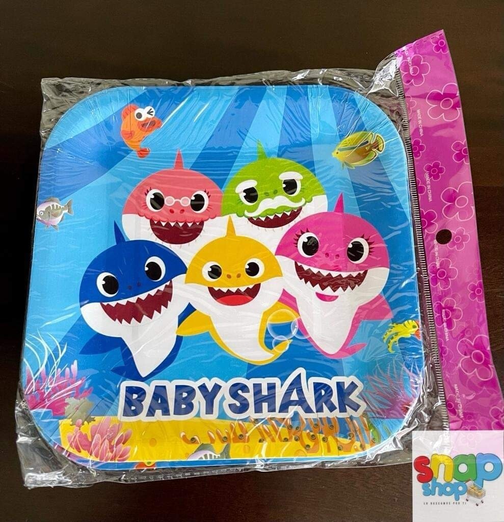 Paquete 10 platos Baby Shark