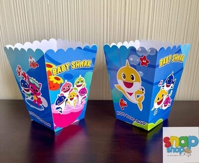 Paquete 6 Cajas para Palomitas Baby Shark