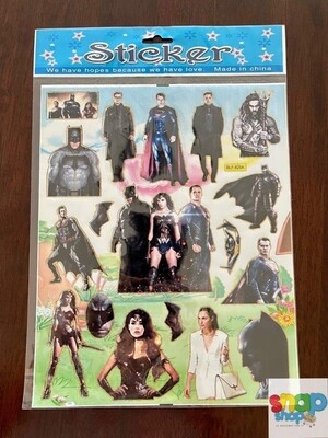 Hoja de Stickers Batman Avengers 