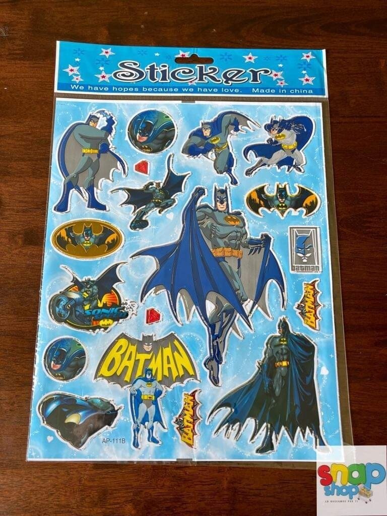 Hoja de Stickers Batman 