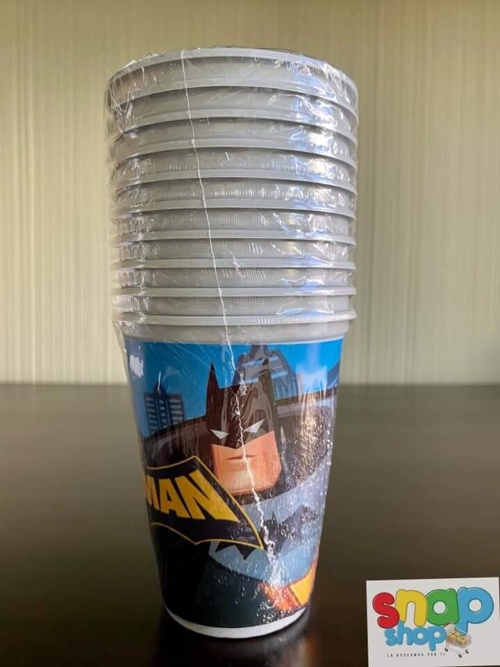 Paquete de 10 vasos Batman