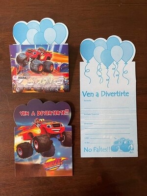 Paquete 10 invitaciones Blaze