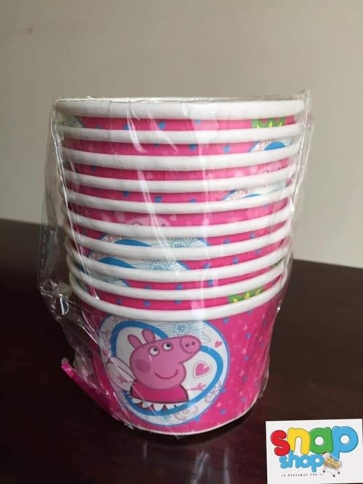 Paquete 10 Mini Vasos peppa pig