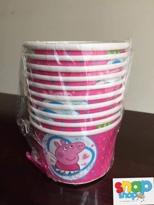 Paquete 10 Mini Vasos peppa pig