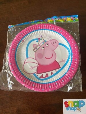 Paquete 10 Platos Redondos Peppa Pig