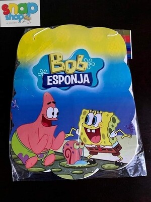 Letrero Feliz Cumpleaños Bob Esponja Troquelado 
