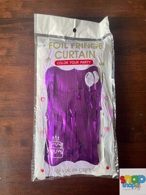 Cortina de tiras metálica Morada