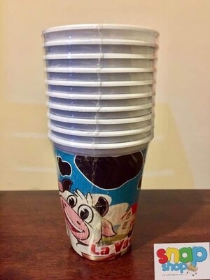 Paquete 10 Vasos Vaca Lola