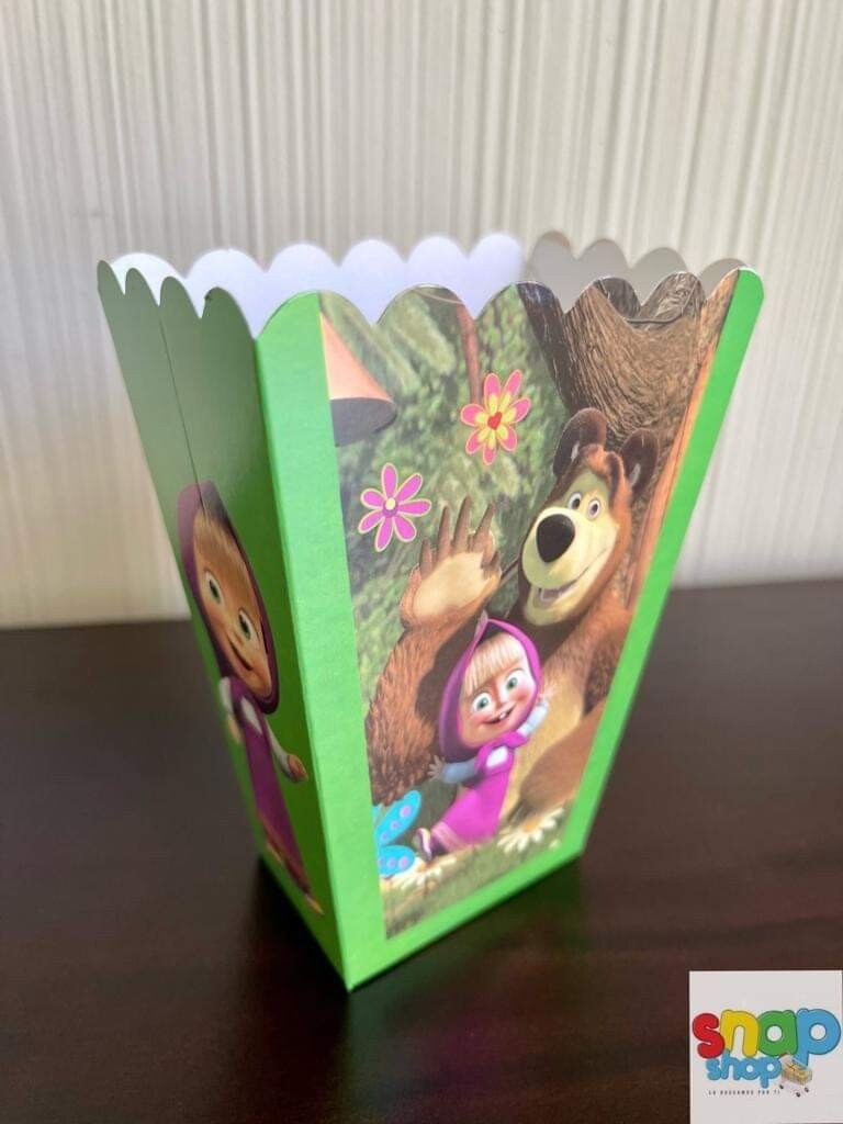 Paquete 6 Cajas para Palomitas Masha y el Oso 