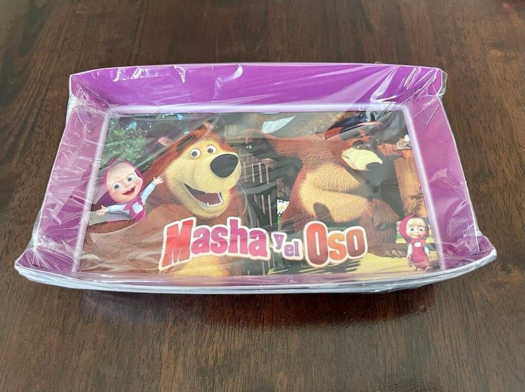 Paquete 10 Bandejas Masha y el Oso