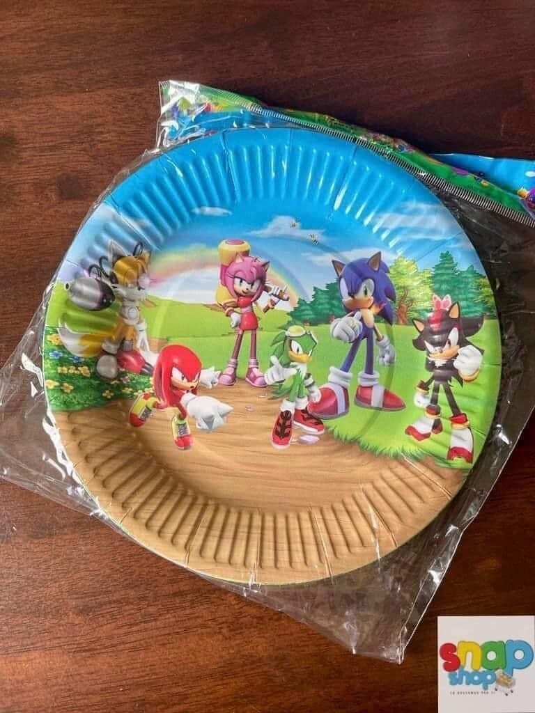 Paquete 10 platos redondos Sonic