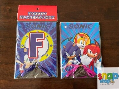 Letrero Feliz Cumpleaños Sonic