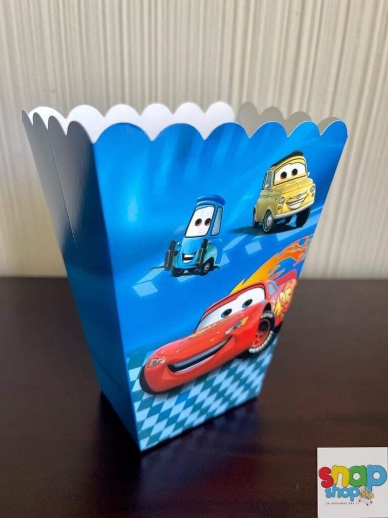 Paquete 6 Cajas para Palomitas Cars