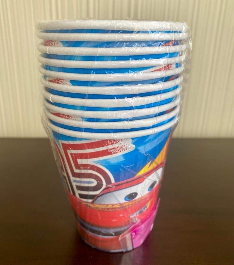 Paquete 10 vasos Cars