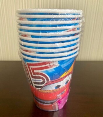 Paquete 10 vasos Cars