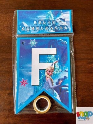 Letrero Feliz Cumpleaños Frozen 