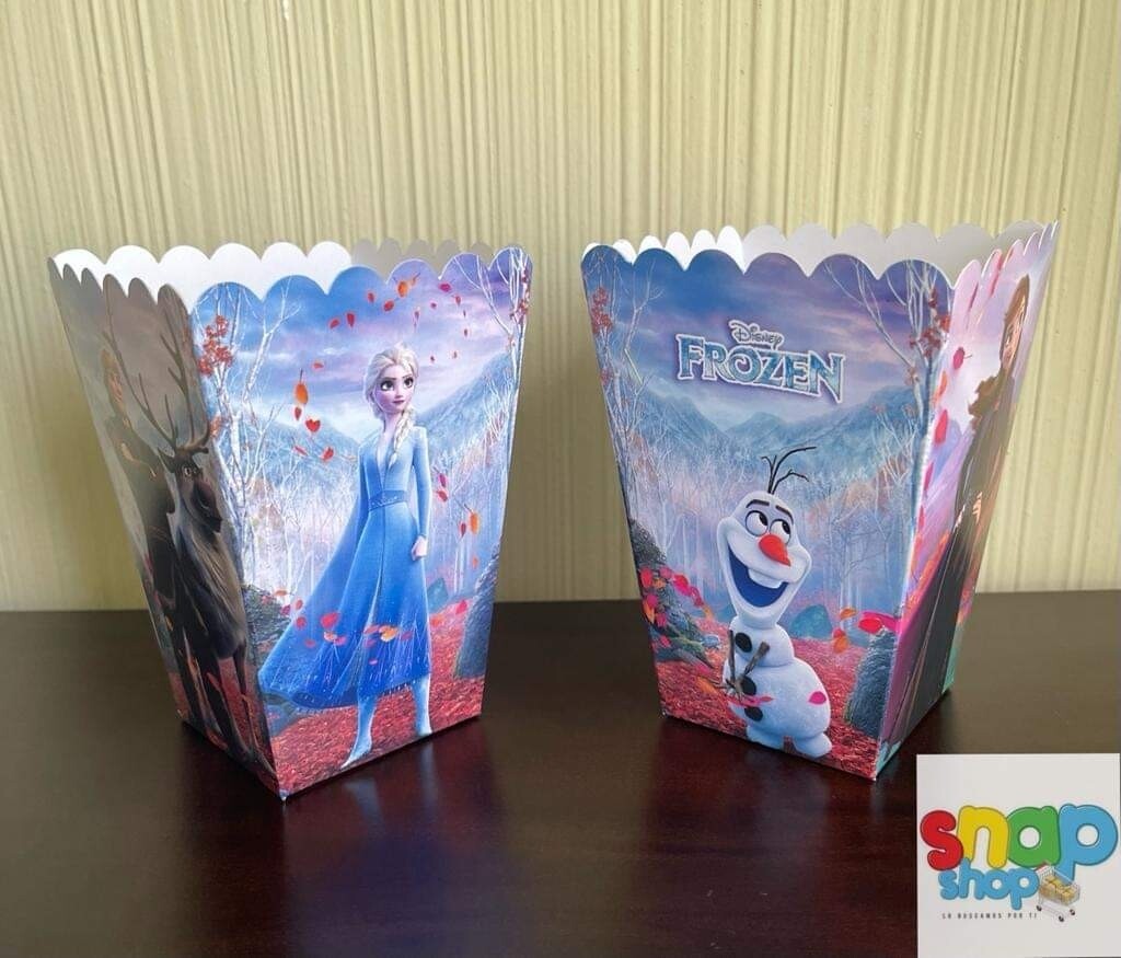 Paquete 6 Cajas para Palomitas Frozen