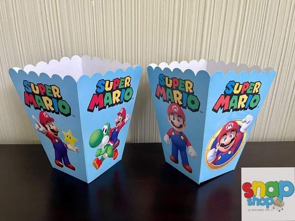 Paquete 6 Cajas para Palomitas Mario