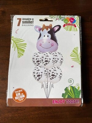 Set de 7 Globos Vaca