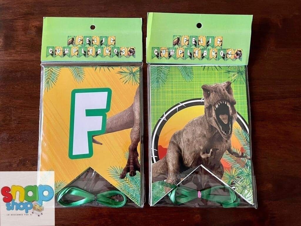 Letrero Feliz Cumpleaños Jurassic Dinosaurio 
