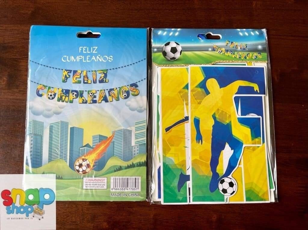 Letrero Feliz Cumpleaños Fútbol 