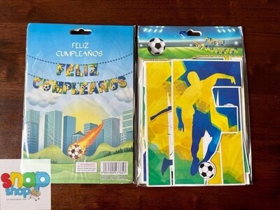 Letrero Feliz Cumpleaños Fútbol 