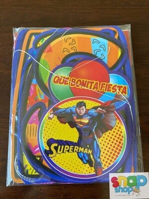 Letrero Feliz Cumpleaños Superman 