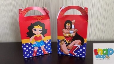 Paquete de 10 Cajas sorpresa Mujer Maravilla