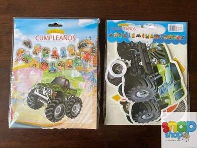 Letrero Feliz Cumpleaños Carro Rally 