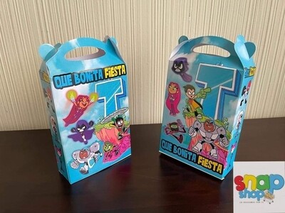Paquete de 10 Cajas Sorpresa Jóvenes titanes