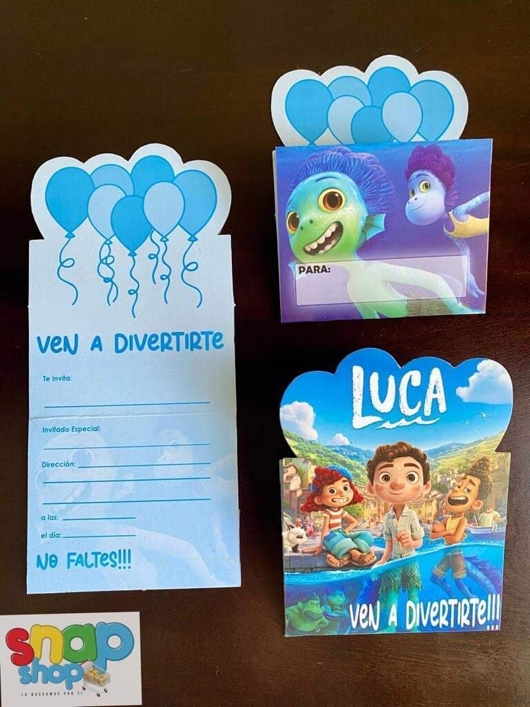 Paquete 10 invitaciones Luca